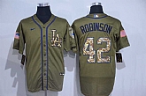Dodgers 42 Jackie Robinson Olive 2020 Nike Cool Base Jersey,baseball caps,new era cap wholesale,wholesale hats